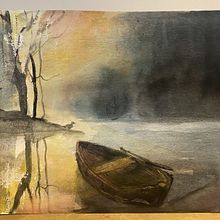 My project for course: Atmospheric Landscapes in Watercolor . Fine Arts, Painting, and Watercolor Painting project by Ellen Draaisma - 02.23.2024