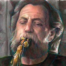 Realistic portrait of a saxophonist Ein Projekt aus dem Bereich Porträtzeichnung, Musik, Bleistiftzeichnung, Realistische Zeichnung, Zeichnen mit Buntstiften, Zeichnung, Artistische Zeichnung, Aquarellmalerei und Traditionelle Illustration von Mentiradeloro Esther Cuesta - 19.02.2024