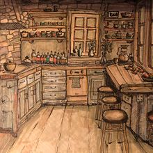 in my magical house....plum.... Drawing project by Klaudia Traczyk - 02.27.2024