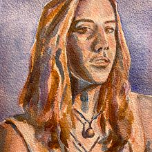 Mi proyecto del curso: Retrato artístico en acuarela. Un progetto di Belle arti, Pittura, Pittura ad acquerello e Disegno di ritratti di anagarce05 - 27.02.2024
