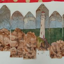 My project for course: The Art of Tea Bag Painting. Un progetto di Belle arti, Pittura, Pittura ad acquerello e Pittura gouache di Jennifer Eurell - 23.02.2024