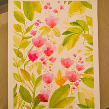 Mi proyecto del curso: Acuarela floral: conecta con la naturaleza. Un proyecto de Ilustración tradicional, Pintura, Pintura a la acuarela e Ilustración botánica de Elena - 23.02.2024