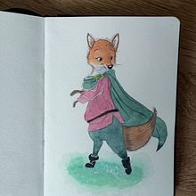 My project for course: Dynamic Animal Illustration for Children’s Stories. Character Design, Pencil Drawing, Drawing, Children's Illustration, and Watercolor Painting project by Kate - 02.28.2024