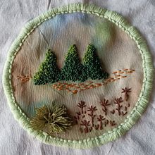 Mi proyecto del curso: Técnicas básicas de bordado y acuarela . % Adriana Serafini tarafından hazırlanan Tablo, Sulubo, a Resim, Nakış, Ve Tekstil Tasarımı projesi - 02.28.2024