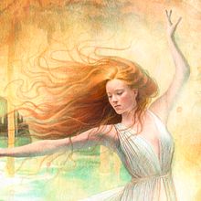 "Mouras" Ein Projekt aus dem Bereich Traditionelle Illustration, Editorial Illustration, Illustration mit Tinte, Zeichnung, Porträtzeichnung, Realistische Zeichnung, Artistische Zeichnung, Zeichnen mit Buntstiften und Aquarellmalerei von Mentiradeloro Esther Cuesta - 03.02.2023