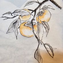 My project for course: Sumi-e Painting with Color for Floral Illustrations. Traditional illustration, Fine Arts, Painting, Botanical Illustration & Ink Illustration project by Magda Cieslak - 03.03.2024