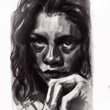 Retrato de Zendaya. Un progetto di Disegno artistico, Disegno di ritratti, Disegno digitale, Illustrazione digitale, Pittura digitale e Design di María Machín Suárez - 03.03.2024