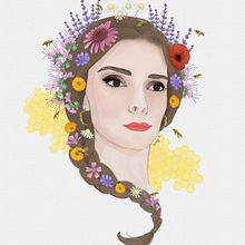 Ritratto fiori e api. Un proyecto de Ilustración digital de Sara Scheggi - 28.02.2024