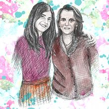 Meu projeto do curso: Ilustração com técnicas manuais de hachura e dripping. Un proyecto de Diseño de personajes, Bellas Artes, Pintura, Pintura a la acuarela, Dibujo de Retrato y Dibujo artístico de Margarida Abecassis - 29.02.2024