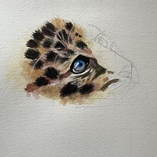 Painting an eye in detail using watercolours. Un proyecto de Ilustración tradicional de Phyllis Hewlett - 04.03.2024