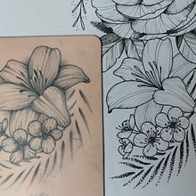 Mi proyecto del curso: Tatuaje botánico con puntillismo. Un proyecto de Ilustración tradicional, Diseño de tatuajes e Ilustración botánica de alexissachez0899 - 04.03.2024