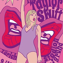 Taylor Swift Posterdesign for the concert in zurich, switzerland. Design, Graphic Design, T, pograph, Lettering, Vector Illustration, Creativit, Poster Design, and Digital Design project by Corinna Vogt - 03.04.2024