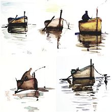 Mi proyecto del curso: Pintura en acuarela de paisajes marinos. Painting, Watercolor Painting, and Naturalistic Illustration project by Silvina Fernández - 03.07.2024