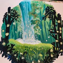 My project for course: Painting Atmospheric Landscapes with Gouache. Traditional illustration, Painting, and Gouache Painting project by lbbykowski - 03.04.2024