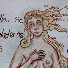 Treball Castellà-Dulcinea com a Afrodita. Watercolor Painting, Fine Arts, Traditional illustration, and Artistic Drawing project by Noa Fábrega Arché - 03.06.2024