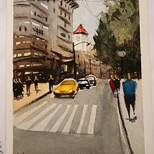 Mi proyecto del curso: Paisajes urbanos en acuarela Ein Projekt aus dem Bereich Bildende Künste, Aquarellmalerei und Architektonische Illustration von Mildred M Lobo C - 06.03.2024