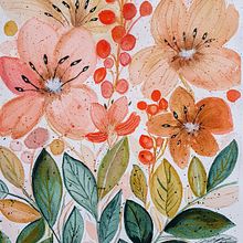 Mi proyecto del curso: Acuarela floral: conecta con la naturaleza. Un proyecto de Ilustración tradicional, Pintura, Pintura a la acuarela e Ilustración botánica de Victoria Beresi - 03.03.2024