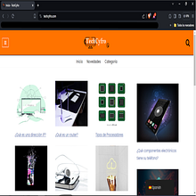 Mi proyecto del curso: Un Blog de informacion tecnologica. Un progetto di Informatica, Web design, Web development, Design di prodotti digitali, UX / UI e Sviluppo No-Code di adrianfabricio_afgg - 01.01.2024