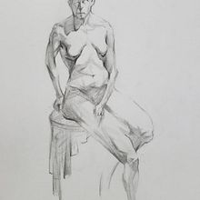 Meu projeto do curso: Introdução ao desenho anatômico com carvão. Un progetto di Belle arti, Disegno, Disegno realistico e Disegno anatomico di Maurício Yabiku - 07.03.2024