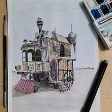 Il mio progetto del corso: Illustrazione di scene incantevoli con acquerello e penna stilografica. Un projet de Peinture, Esquisse , Aquarelle, Illustration architecturale et Illustration à l'encre de arethacasa - 09.03.2024