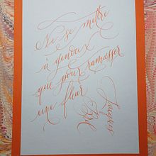 Une fleur. Un proyecto de Caligrafía, Lettering, H y lettering de triboulot_s - 10.03.2024