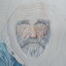 Viejo pescador. Realistic Drawing project by Paloma Sánchez Almazán - 03.10.2024