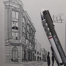 Mi proyecto del curso: Dibujo arquitectónico urbano con tinta. Traditional illustration, Sketching, Drawing, Architectural Illustration & Ink Illustration project by killsea501 - 03.10.2024
