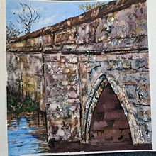 My project for course: Ancient stone bridge. Un progetto di Illustrazione tradizionale, Belle arti, Pittura e Pittura ad acquerello di Katharine Lay - 11.03.2024