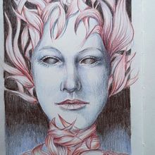 Mein Abschlussprojekt für den Kurs: Kreatives Porträt in Chiaroscuro mit Bleistift. Portrait Drawing, Artistic Drawing, and Colored Pencil Drawing project by Jana - 03.11.2024