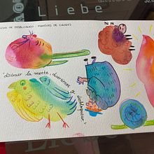 Mi proyecto del curso: Técnicas de dibujo para perder el miedo a la hoja en blanco. Un proyecto de Diseño, Ilustración tradicional, Diseño de personajes, Creatividad, Dibujo y Pintura a la acuarela de Belén Trinidad - 12.03.2024