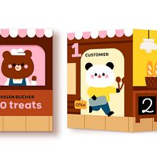 10 treats - My project for course: Vintage Illustration for Engaging Children’s Books. Projekt z dziedziny Grafika ed, torska, Papercraft,  Introligatorstwo, Ilustracje dla dzieci, Narracja i Literatura dziecięca użytkownika helsbucher - 12.03.2024