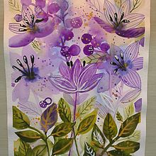 Meu projeto do curso: Aquarela floral: conecte-se com a natureza. Un projet de Illustration traditionnelle, Peinture, Aquarelle et Illustration botanique de Gina Zanini - 13.03.2024