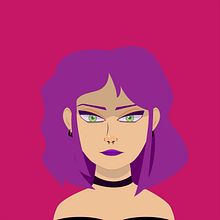 Girl face . Motion Graphics, and Animation project by Brandon Hernandez - 02.13.2024