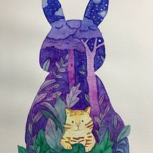 Mi proyecto del curso: Acuarela en negativo para ilustración infantil. Traditional illustration, Painting, Pencil Drawing, Watercolor Painting, Children's Illustration, and Narrative project by Kimy H Banda - 03.14.2024