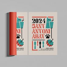Cartel "Festes Sant Antoni Abad 2024" Ein Projekt aus dem Bereich Design, Werbung, Grafikdesign und Plakatdesign von Henar Cambra - 01.10.2023