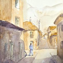 Mi proyecto del curso: Fundamentos de la luz y el color para acuarela. Painting, Watercolor Painting, and Architectural Illustration project by Gabriela Kozina - 03.09.2024