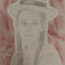 DA - Retrat (fons a color). Creativit, and Portrait Drawing project by Naila Adrover - 03.14.2024