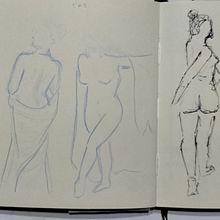 DA - Esbossos Dibuix natural (model). Projekt z dziedziny Sketching użytkownika Naila Adrover - 14.03.2024