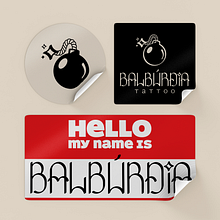 Identidade Visual - Balbúrdia Tattoo. Br, ing, Identit, Calligraph, Lettering, T, pograph, Logo Design, T, pograph, and Design project by Renato Matos - 11.15.2022