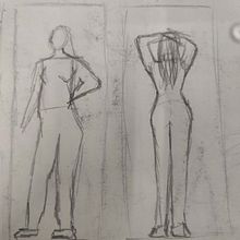 Poses rápidas 1min. Desenho a lápis projeto de Noemí Cardona Sánchez - 15.03.2024