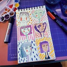 Meu projeto do curso: Exercícios no sketchbook para crescer artisticamente . Ilustrație tradițională, Arte plastice, Schițe, Desen și Caiet de schițe de Joana Maria - 03.14.2024