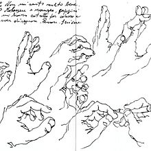 mano che canta. Music, Calligraph, Drawing, and Artistic Drawing project by Claudio Patanè - 03.15.2024