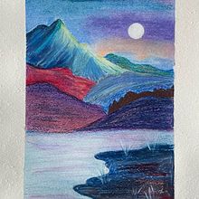 Mein Abschlussprojekt: Landschaften in Pastell zeichnen, Kurs von Clara Debray. Design project by Susanne Taudte - 03.16.2024