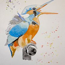 Primo dipinto. Un proyecto de Ilustración tradicional, Pintura a la acuarela, Dibujo realista e Ilustración naturalista				 de ericfotokkio - 16.03.2024
