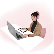Desk Woman - Creative Minds. Un progetto di Illustrazione digitale di Johely Castro - 15.03.2024