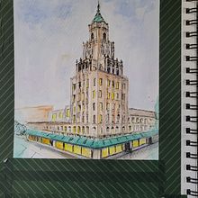 My project for course: Architectural Sketching with Watercolor and Ink. Sketching, Drawing, Watercolor Painting, Architectural Illustration, Sketchbook & Ink Illustration project by Summer Creech - 03.16.2024