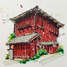 Meu projeto do curso: Desenho arquitetônico expressivo com marcadores coloridos. Un progetto di Bozzetti, Disegno, Illustrazione architettonica, Sketchbook e Illustrazione con inchiostro di Emanuel Cesar - 18.03.2024
