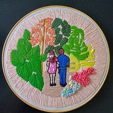Meu projeto do curso: Introdução ao bordado botânico. Un progetto di Ricamo e Textile Design di giselle nascimento - 19.03.2024