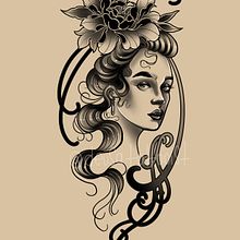 Meu projeto do curso: Design de tatuagem neotradicional. Drawing, Digital Illustration, Tattoo Design, and Digital Drawing project by Thaís Halmenschlager - 03.19.2024