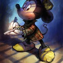 Film Noir Mickey Mouse. Digital Illustration, and Picturebook project by Marco Bucci - 03.19.2024